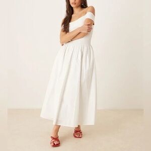 Stylish Off-Shoulder White Dress